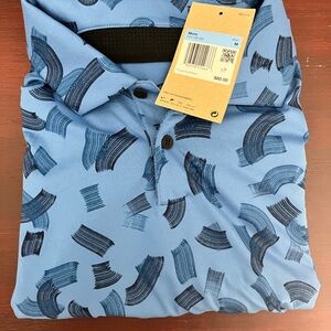 Nike Blue Brushstroke Men's Polo golf Shirt size medium fd5739-402